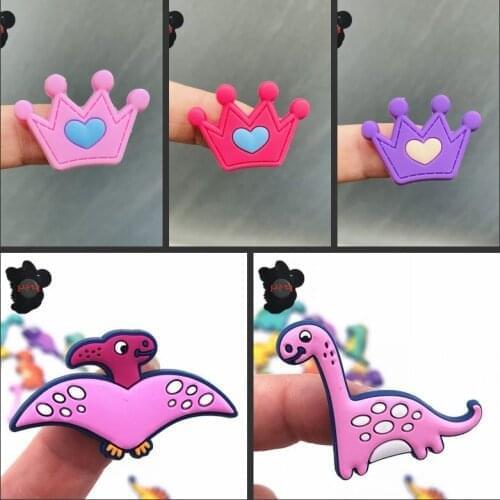 1PCS PVC Cute Cartoon Fridge Magnets Colourful Crown Heart Dinosaur Refrigerator Magnetic Sticker Message Board And Reminder