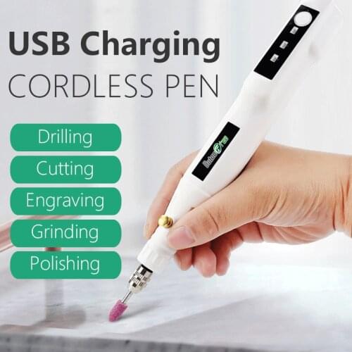 Mini Cordless Rechargeable Drill DIY Woodworking USB Wireless Engraving Pen Micro Rotary Tool Dremel Mini Engraver Mill