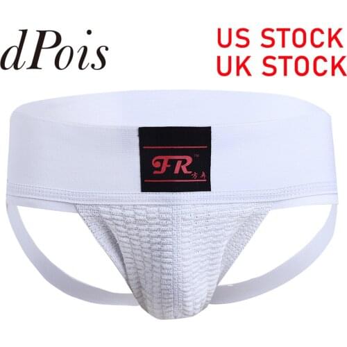 Men Jockstrap Briefs Workout Exercise Athletic Supporter Open Butt Bulge Pouch Homme Bikini Briefs Underwear Male Underpants