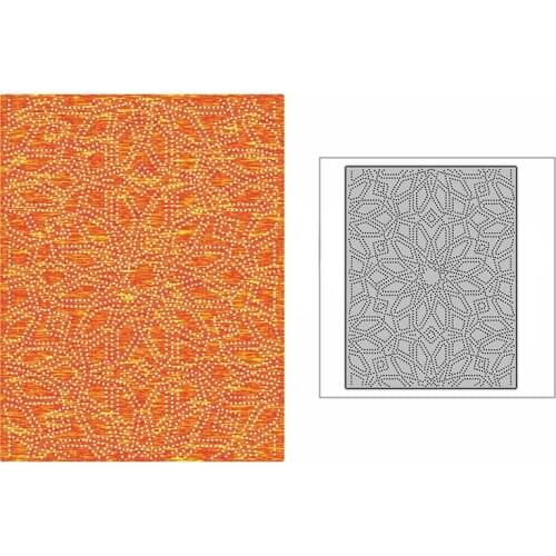 New Dotted Happy Flower Background Panel 2021 Metal Cutting Dies for DIY Scrapbooking and Card Making Embossing Craft No Stamps