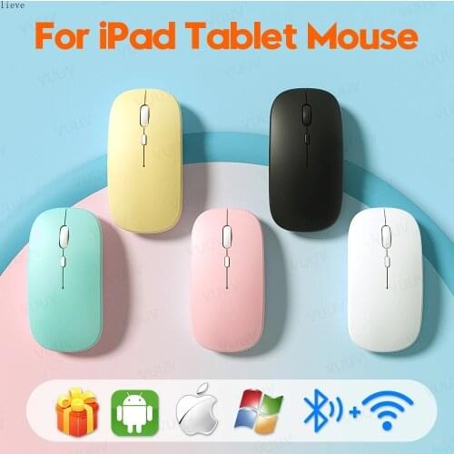 Rechargeable Bluetooth-compatible Mouse For iPad Pro 11 12.9 2018 2020 7th 8th Air 3 4 Wireless Mouse For Xiaomi Samsung Tablet