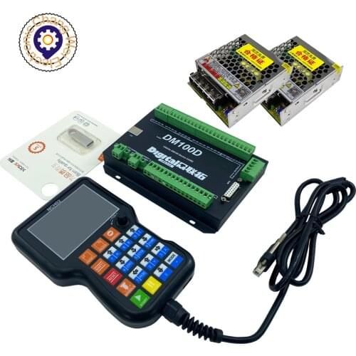 CNC Handle Motion Controller NCH02 3/4/5axis 125 KHz Pulse + 24v 75W MEANWELL Switching power supply+U-disk Read G-CODE