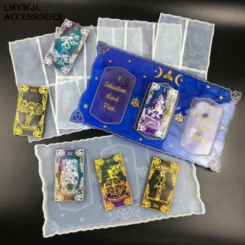 DIY Tarot Brand Resin Silicone Mold Oracle Card Board Set Epoxy Mold Handicraft Chess Entertainment Production Tool