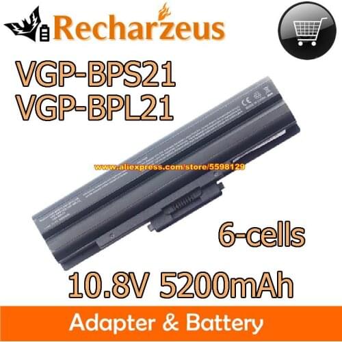 VGP-BPL21 VGP-BPS21 Replacement Battery For Sony VAIO VGN-CS110E/S VAIO VGN-CS190EUR SVE1111M1EW PCG3131M VPCF12S1E PCG-31311W