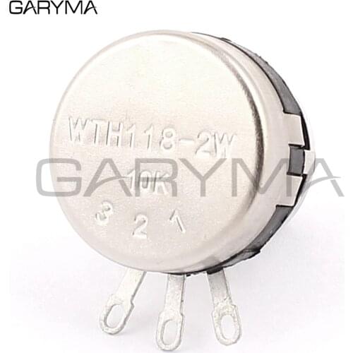 WTH118 2W 1A Potentiometer 1K 2.2K 4.7K 10K 22K 47K 100K 220K 330K 470K1M Round Shaft Carbon Rotary Taper Potentiometer