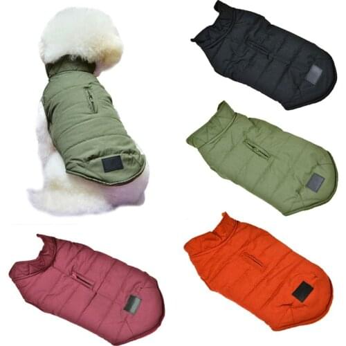 XS-XXL Winter Dog Warm Jacket Winter Dog Clothes Waterproof Pet Padded Vest Jackets Coat Small Medium Large Dogs Chihuahua Ropas