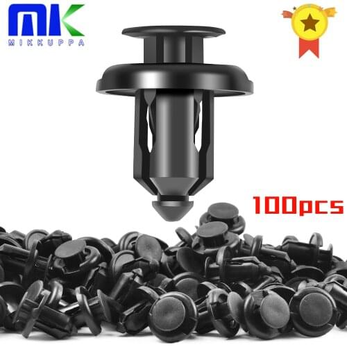 100PCS Bumper Clips 10mm Push Fender Flare Fastener for Honda and Acura Plastic Rivet Retainer Clips Replace OEM 91503-SZ3-003