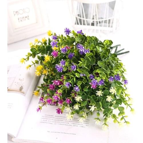 34cm Green Artificial Eucalyptus Branch Flower Arrangement Accessories DIY Wedding Party Photography Props Grass Plants Wall