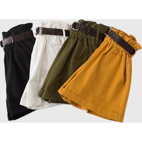 Women Black High Waist Shorts fashion Loose Shorts 2020 summer new Casual Pockets Shorts women