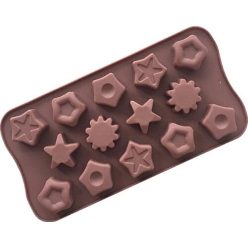 14 different star shapes Silicone Chocolate Mold Cake mould QQ sugar mould Summer ice tray