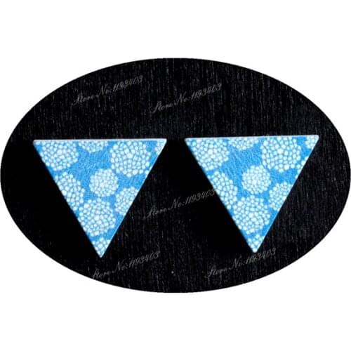 15 x 17mm Triangle Wood Laser Cut Cabochon beads to make DIY Rings, Earrings, Brooch, Necklace pendant