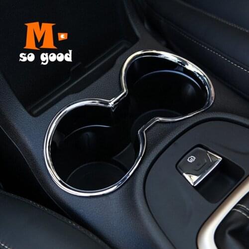 2014 2015 2016 2017 2018 For Jeep Cherokee KL Car ABS Chrome Front Water Cup Frame Panel Cover Trim Auto Interior Accessories