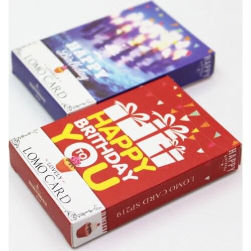 28 Sheets/Set Happy birthday Series Lomo Card Cartoon Clouds Mini Postcard Message Card Christmas and New Year Gifts