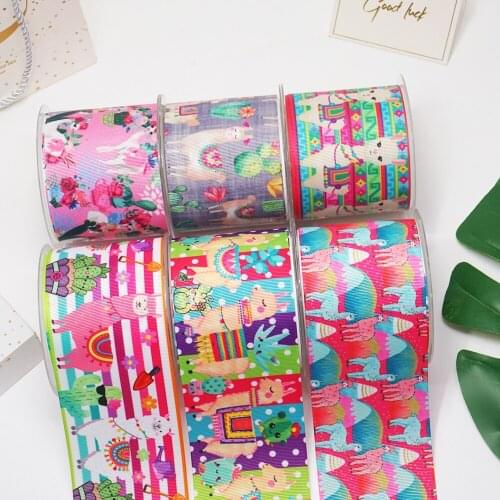 3 Inch 75 mm Cartoon Printed Grosgrain Ribbons For Hair Bows Craft Suppliers 54272