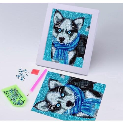 Animal Full Special Shaped Diamond Painting 5D Diamond Cross Stitch DIY Dog Rhinestone Embroidery Arts Craft Gifts for Children