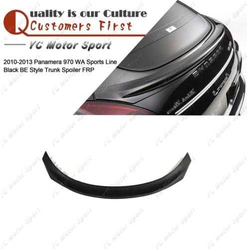 Car Accessories FRP Fiber Glass Rear Spoiler Fit For 2010-2013 Panamera 970 WA Sports Line Black BE Style Trunk Spoiler Wing