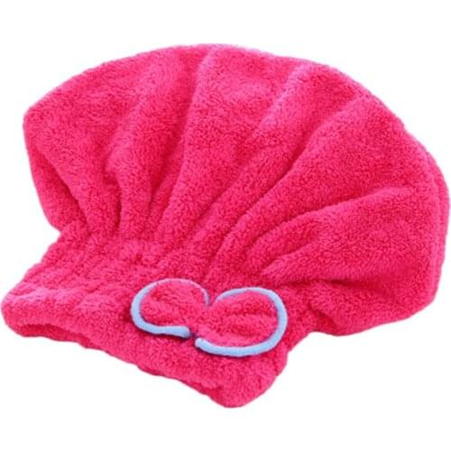Quick-drying Hair Drying Hat Head Wrap Cap Bathing Super Absorbent Soft Velvet Shower Cap For Adults Woman Bathroom Supplies