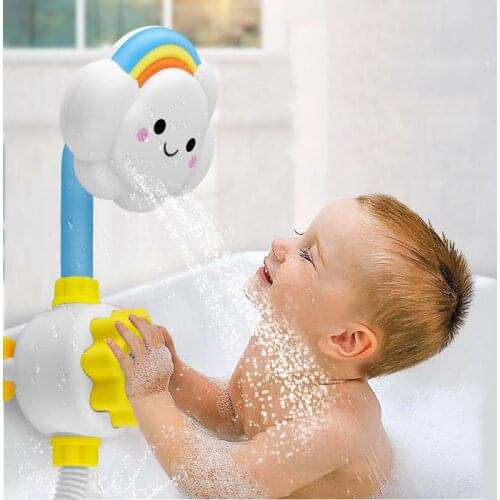 Baby infant shower sunflower Summer cloud rainbow equipment Childrens kids boys girls bathroom play water cartoon sprinkler toy