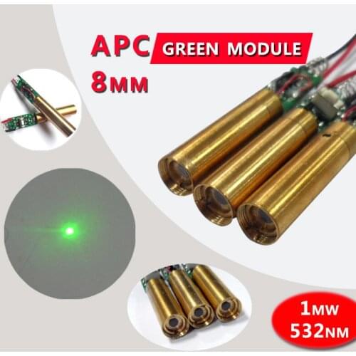 The diameter of 8mm APCmodule high stable standard green dot laser head tube green outside orientation of laser