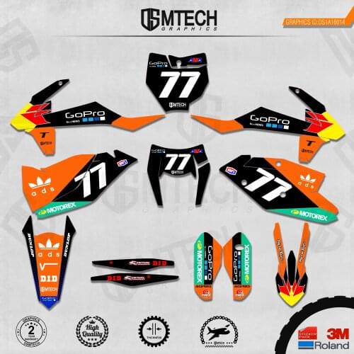 DSMTECH Customized Team Graphics Backgrounds Decals 3M Custom Stickers For KTM 2017-2019 EXC 2016-2018 SXF 014
