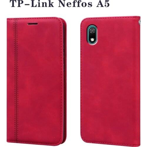 Flip Case For TP-Link Neffos A5 Phone Protective Shell Premium Leather Cover For TP-Link A5 Case Wallet Stand Phone Capas