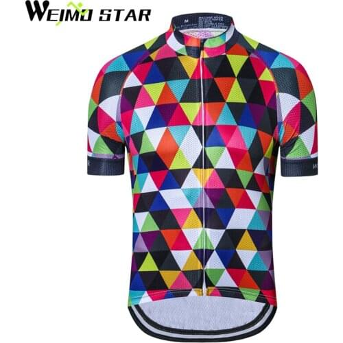 WEIMOSTAR Summer Pro Mens Cycling Jersey Ropa Ciclismo Bike Clothing Short Sleeve Team Quick-Dry Short Sleeve Cycle Wear