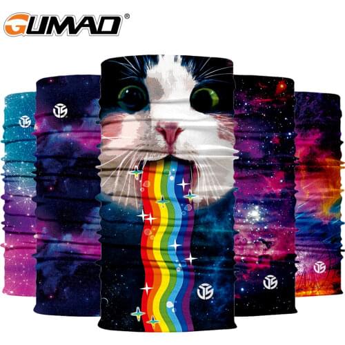 Bandana Tube Scarf Cat Sky Galaxy Magic Neck Gaiter Cover Face Mask Hiking Cycling Fishing Men Women Multifunctional Headband