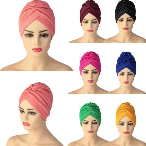 Islamic Hijab Underscarf Muslim Inner Hijabs Cross Full Cover Turban Women Instant Stretch Cap Headscarf Beanie Bonnet Hat