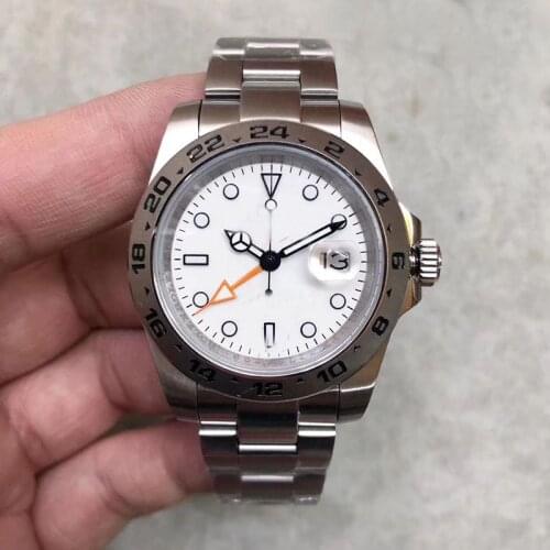 Classic Style Automatic Movement Real Fuction White Dial Men Watch 316 Stainless Band