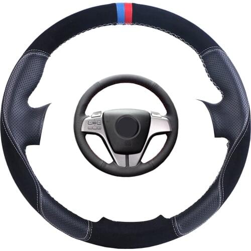 Custom Made Car Steering Wheel Cover Black For Mazda 6 Atenza 2009 2010 2011 2012 2013 Suede Leather Auto Steering Wheel Braid