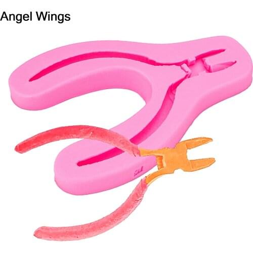 Food grade silicone mold 3D Reverse forming Fondant Cake Pliers shaped for Chocolate Pastry Candy Making Decoration Tools F1276