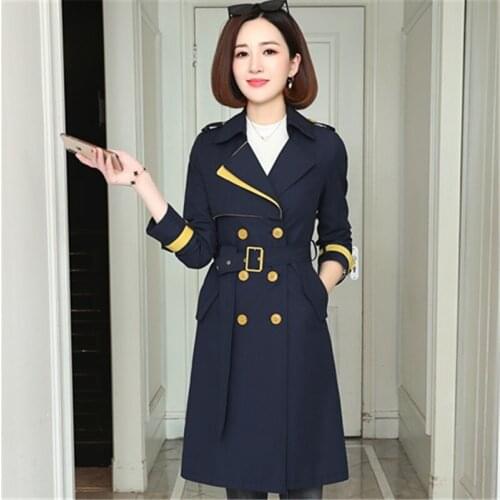 High Quality Women Trench Coat 2021 New Female Autumn Windbreaker Coat Comfortable Slim Temperament Elegant Womens Clothing A