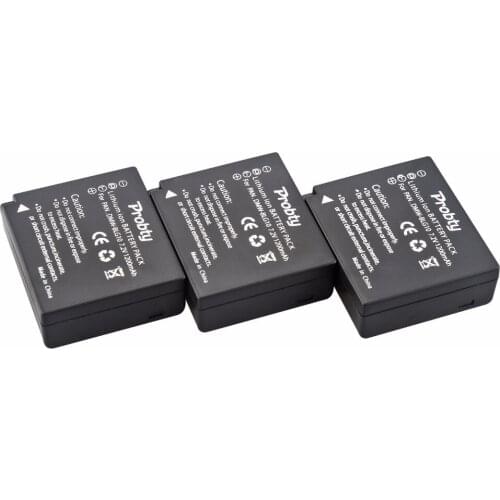 Probty 3Pcs DMW-BLG10 DMW BLG10 DMW-BLE9 DMWBLE9 BLE9E Digital Camera Battery For Panasonic DMC-GF6 DMC-GF3 DMC-GF5 DMC-GX7