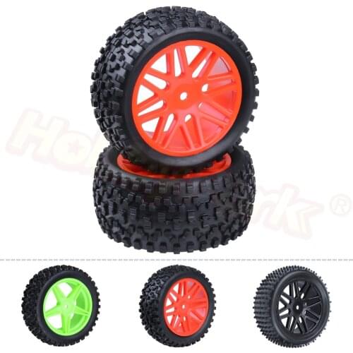 2Pcs 88MM Rubber RC 1/10 Buggy Rear Wheels Tires Hex 12mm Width :41mm For Remote Control Hobby Car