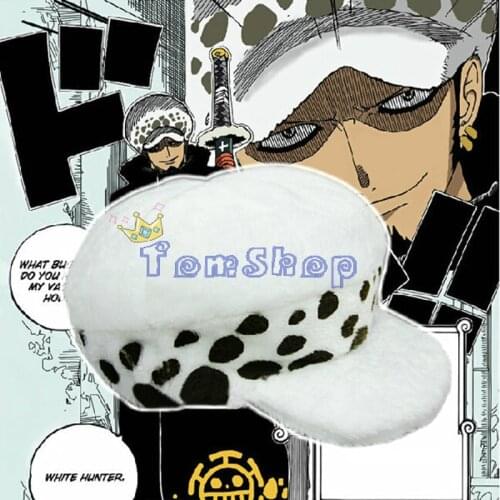 Japanese Anime One Piece Cosplay Costume Hat Trafalgar Law 2 Years Later White Hats Warm and Cute Free Shipping