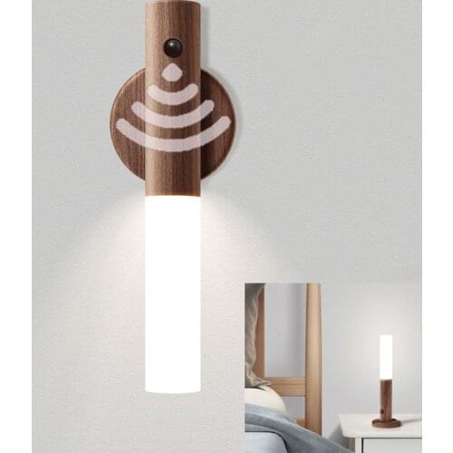 LED Motion Sensor Smart Infrared Sensor Night Light USB Charging Decorative Cabinet Wardrobe Staircase Lighting Cabinet Lamp