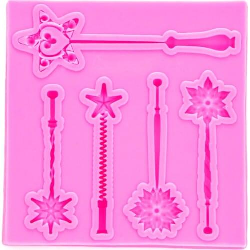 Magic stick Shaped silicone mold for confectionery chocolate baby fondant cake decoration baking used molding tools FT-1032