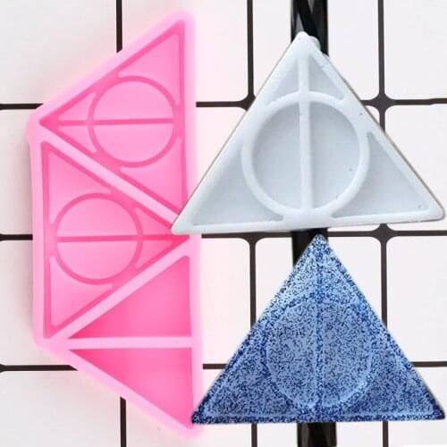Magic Logo Triangle Straw Topper Silicone Mold Chocolate Fondant Cake Decorating Tools Candy Clay Resin Molds Keychain Moulds