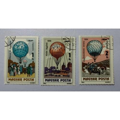 3PCS Hungarian hot air balloon H11 ， Post Stamps Postage Collection