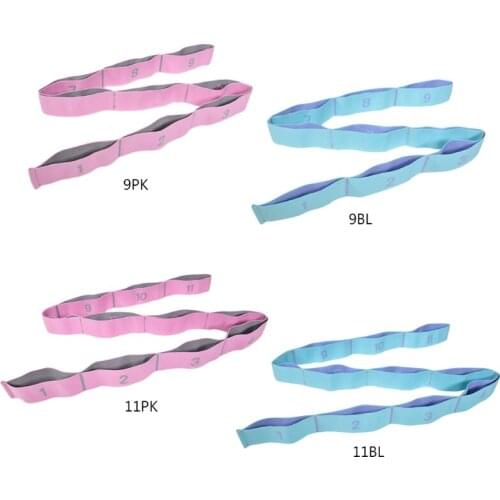 Yoga Pull Strap Belt Elastic Latin Dance Stretching Band Loop Yoga Pilates Gym Fitness Exercise Resistance Bands