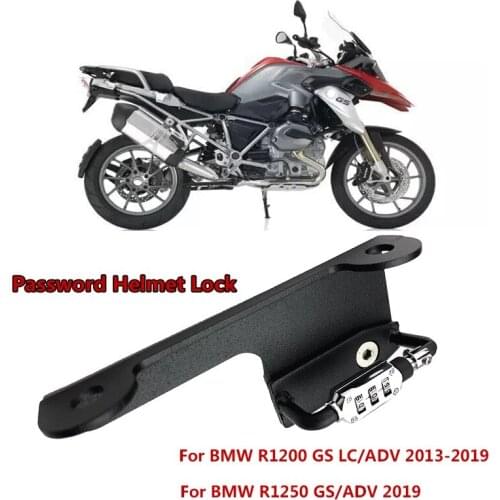 Motorcycle Helmet Lock Password Mount Hook Black Side Anti-theft Security Fits For BMW R1200 GS LC/ ADV 2013-2019 R1250 GS 2019