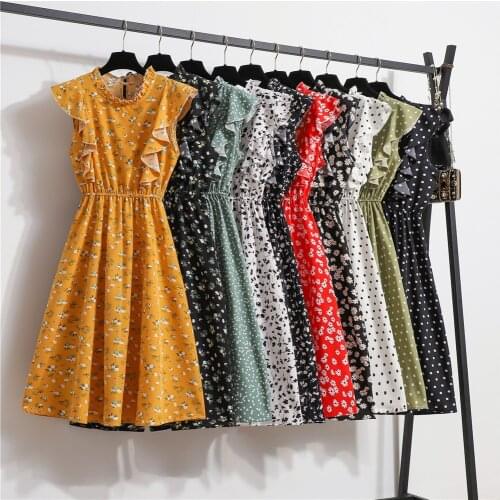 Zoki Red Elegant Dress Temperament Loose Print Dot All Match Butterfly Sleeve Casual Club Party Dress Summer Hot Fashion New2021