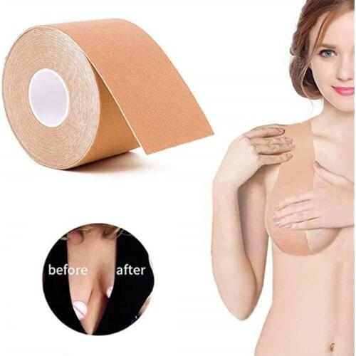 1 Roll Boob Tape Silicone Adhesive Sexy Bras For Women Invisible Push Up Bra Breast Lift Tape Bralette Strapless Pads Sticky Bra