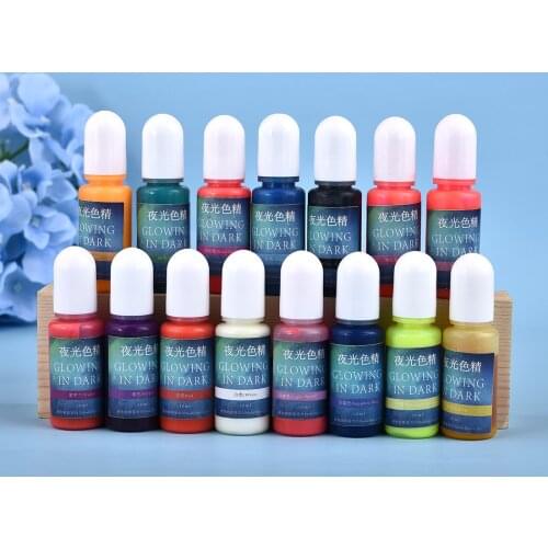 10ml UV Resin Glow In Dark Pigment DIY Handmade Art Crafts Coloring Dye Colorant Epoxy Craft 15 Color