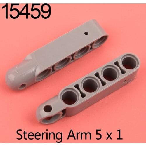 10PCS 15459 High-Tech Steering Arm 5 x 1 with Towball Socket Building Block Bricks Accessories Parts MOC DIY Education Build Toy