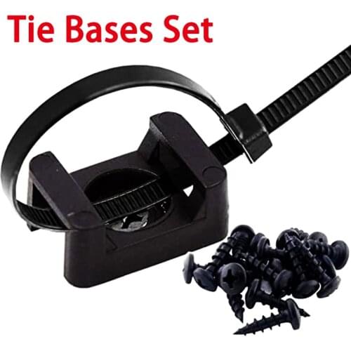 100PCS Cable Tie Bases Mount Glue Wire Removable Self Adhesive Wall Holder Car Fixing Seat Clamps Suction Positioning Sucker