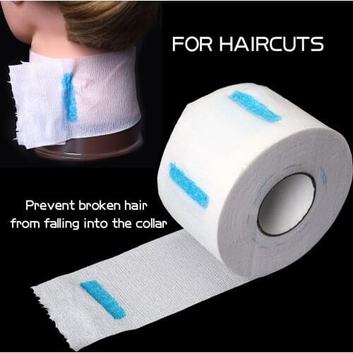100knots/Roll White Sticky Haircut Neck Paper Waterproof Professional Salon Barber Hairdressing Cutting Auxiliary Accessories