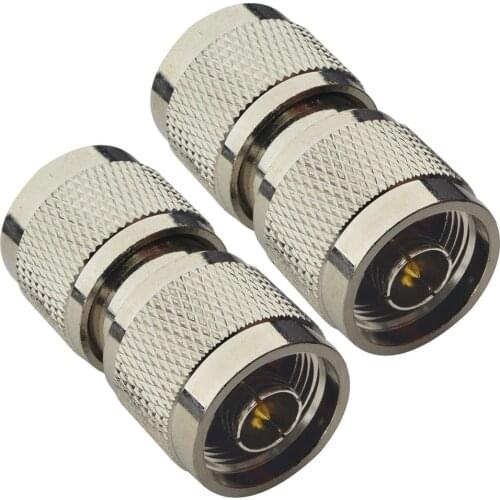 2 Pieces N Male Connector N-Type Male to N-Type Male Adapter Coax Connectors RF Coaxial Wi-Fi Adapter Coupler