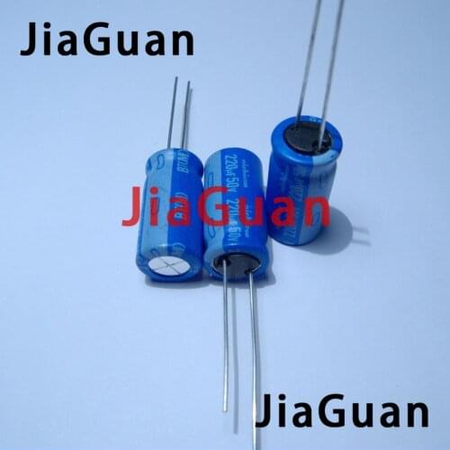 20pcs NICHICON BT 50v220uf 10x20MM electrolytic capacitor bt 125 degrees 220uF/50v military industrial capacitor 220UF 50V