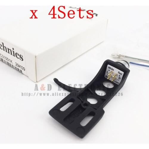 4Sets OEM Phono Cartridge Turntable Headshell CN5625 For Technics1200 1210 (No Stylus) Black Color